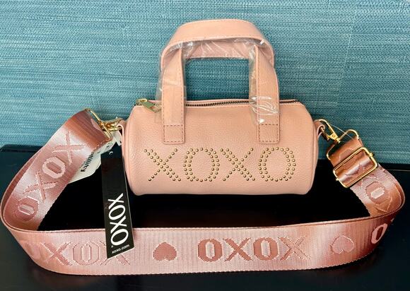 XOXO Handbags - NWT - XOXO Mini Pink Barrel Bag - Vegan Leather